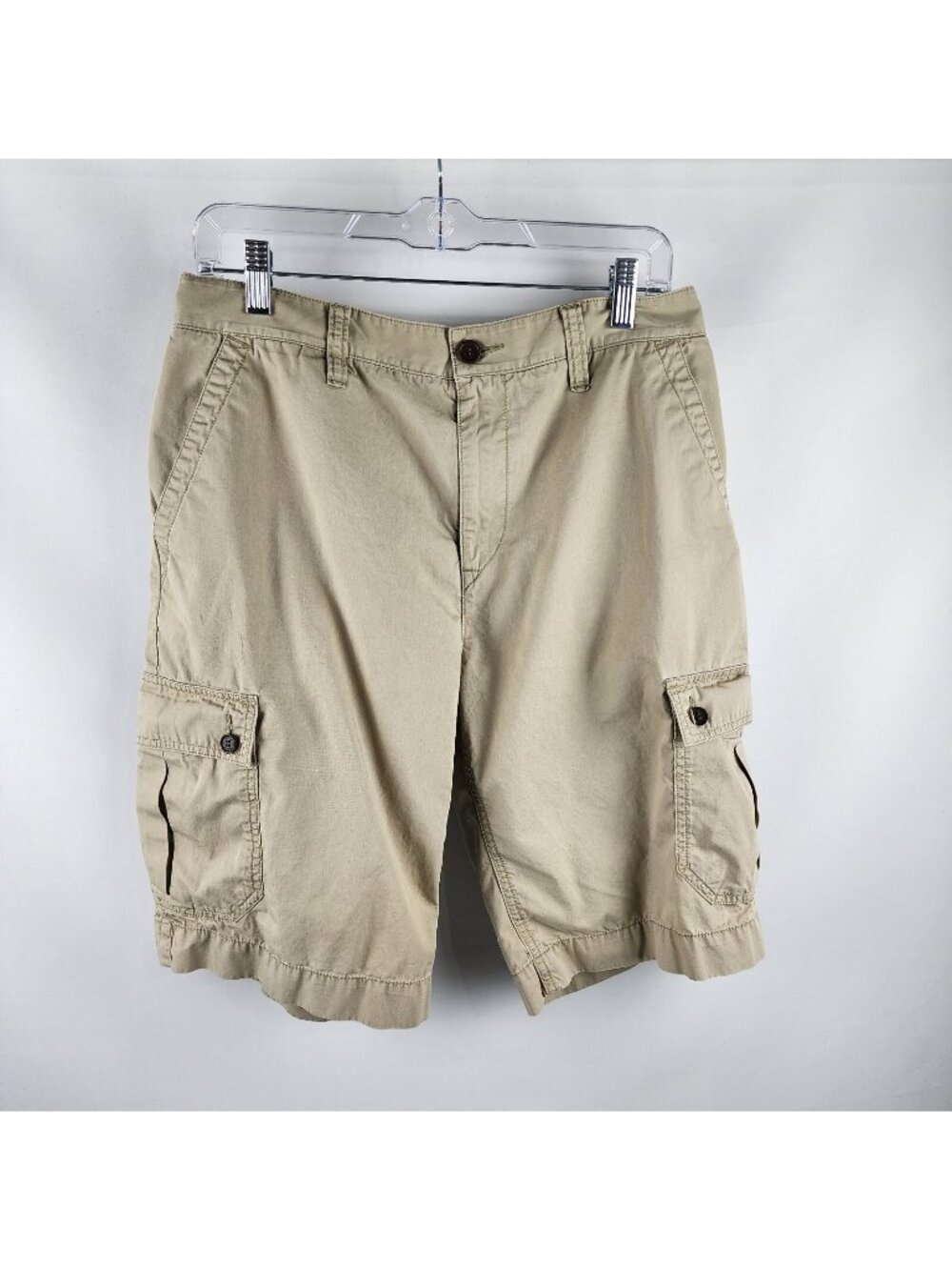 Lacoste Cargo Shorts Men 32x11 Beige Lightweight Outdoor Shorts